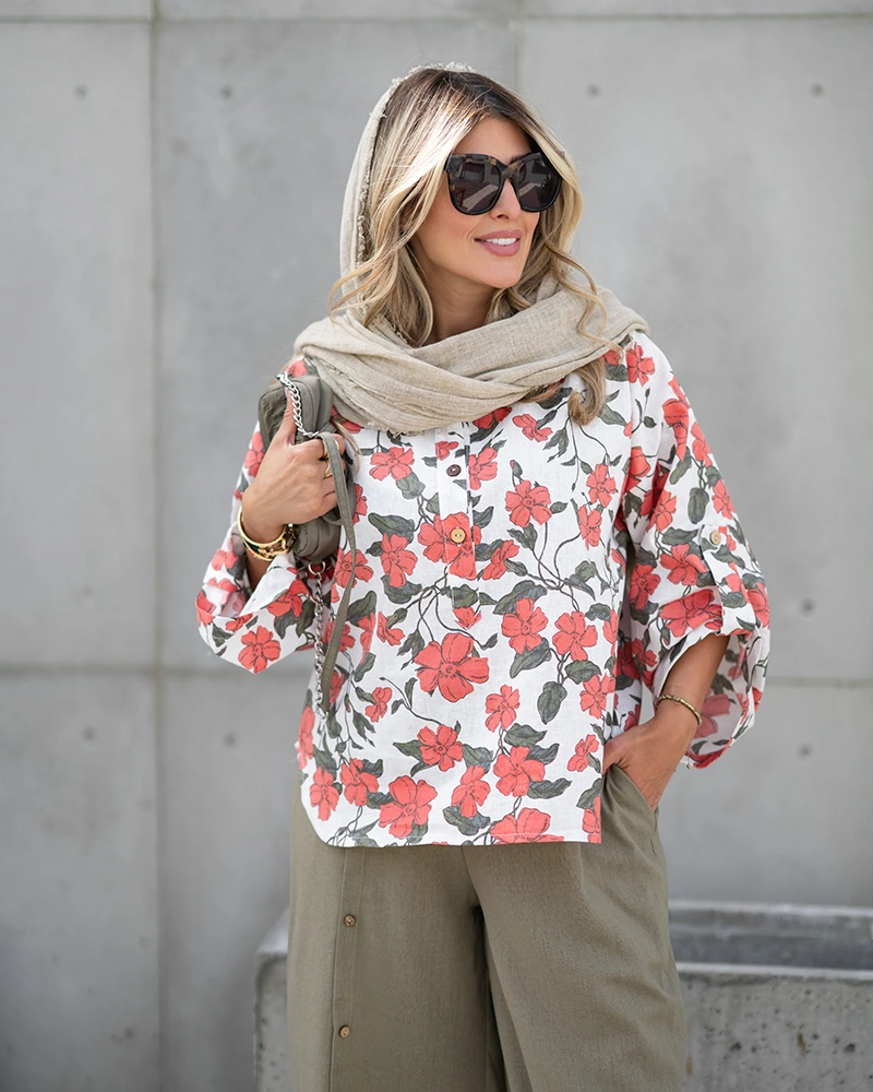 شومیز لینن Rose